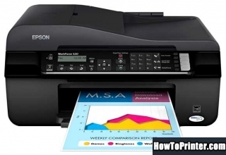 Reset Epson WorkForce 525 printer with Epson reset software