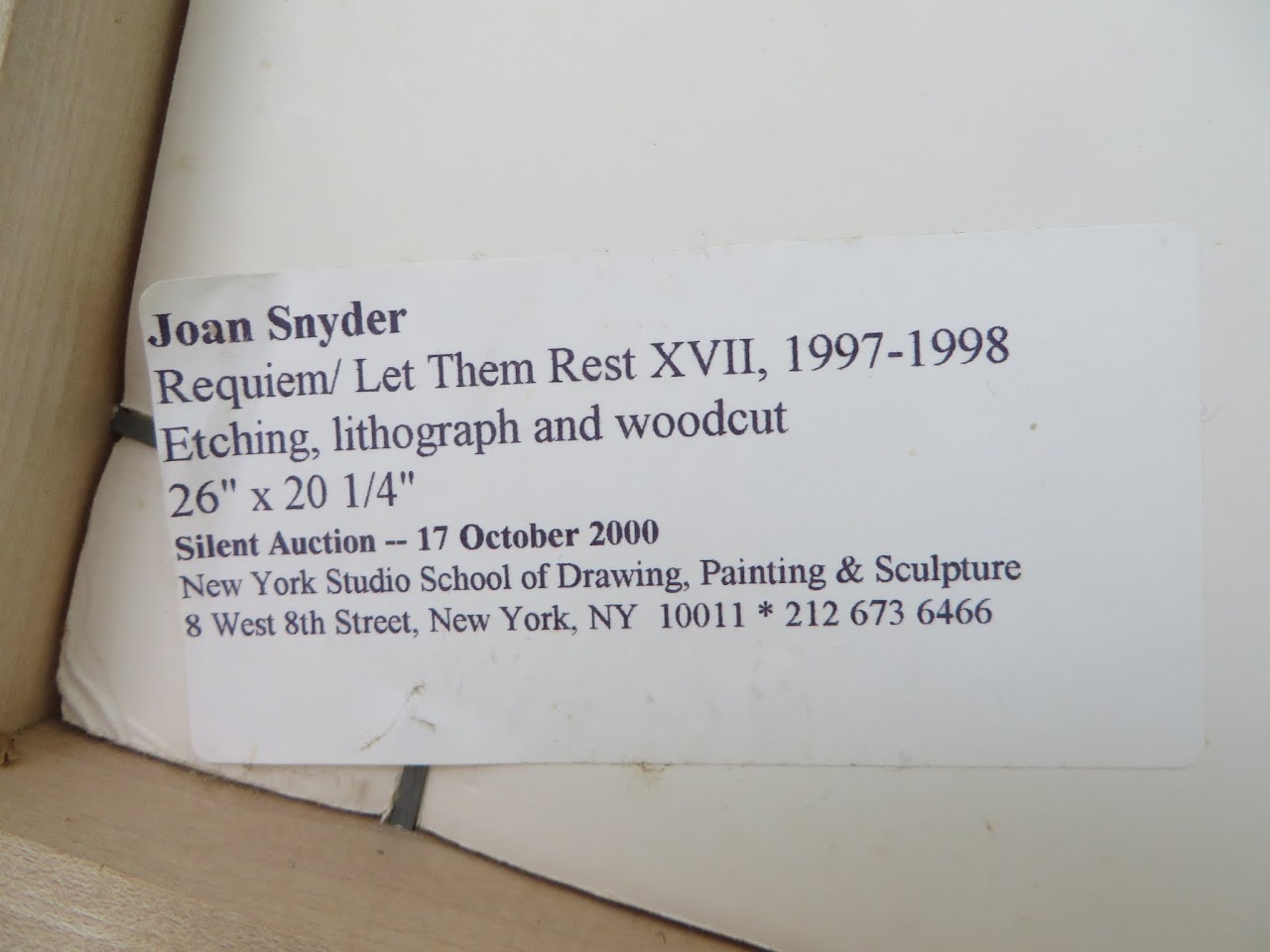 Joan Snyder Requiem Print