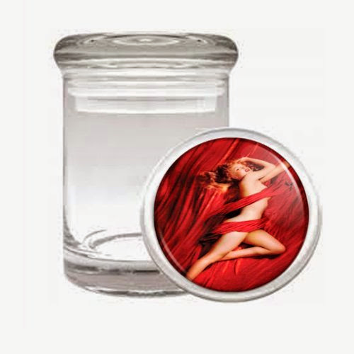  Marilyn Monroe Early Nude Red Odorless Air Tight Medical Glass Jar D-025