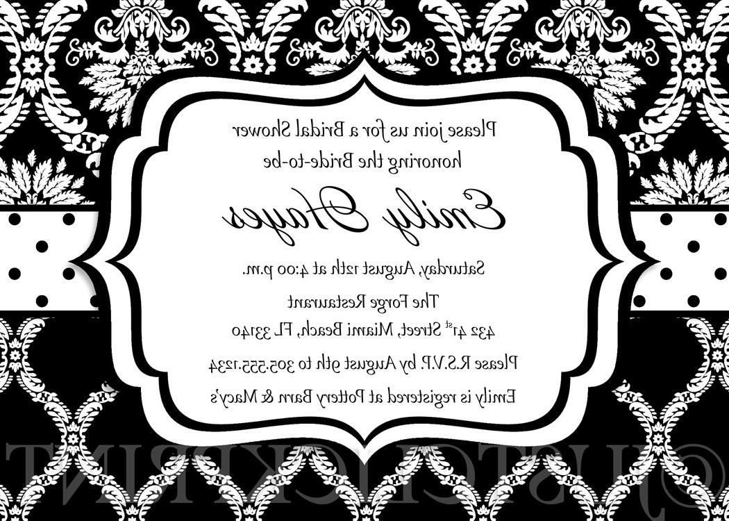 Elegant Black White Damask