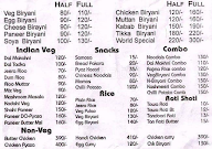 Biryani World menu 1