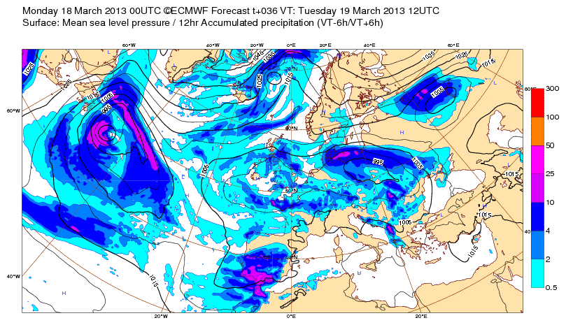 Este martes vuelven las lluvias que pueden ser muy intensas en Andalucía