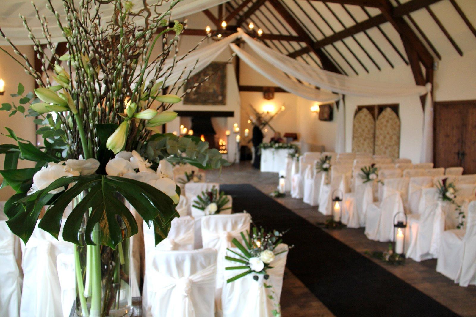 flower wedding aisle white