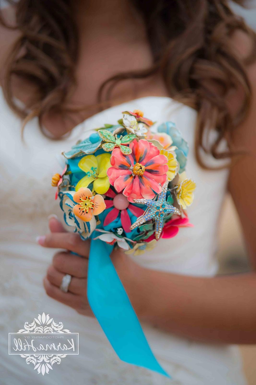 loved her brooch bouquet,