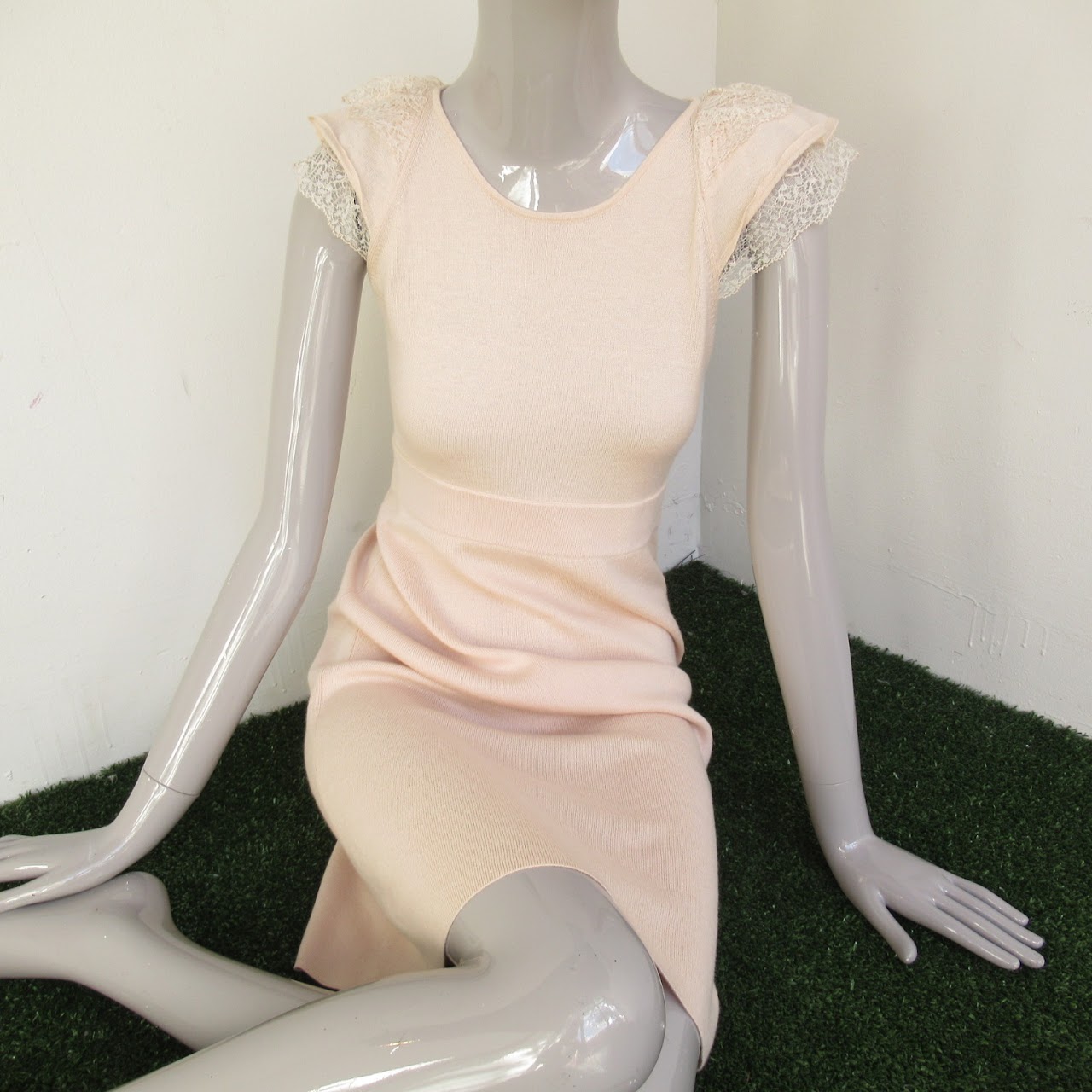 Valentino Cashmere/Silk Blend Blush Pink Dress