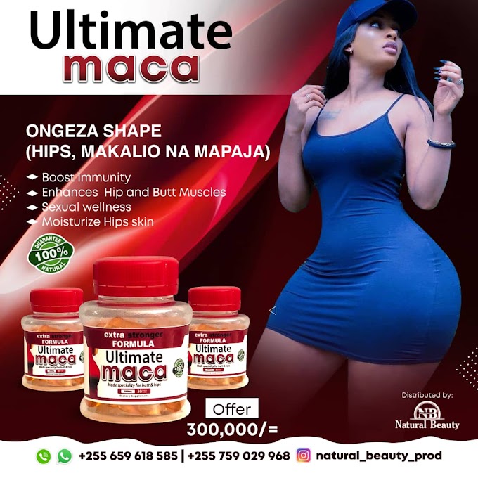 ULTIMATE MACCA ni bidhaa mpya ya kuongeza hips na makalio. Dawa hii imesaidia maelfu ya watu duniani