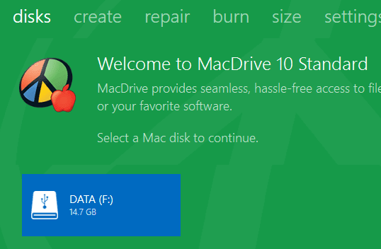 Macディスクを選択