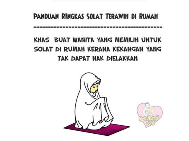 PANDUAN SOLAT TERAWIH DI RUMAH BUAT IBU-IBU