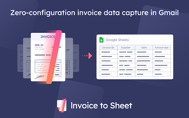 Screenshot of Invoice to Sheet