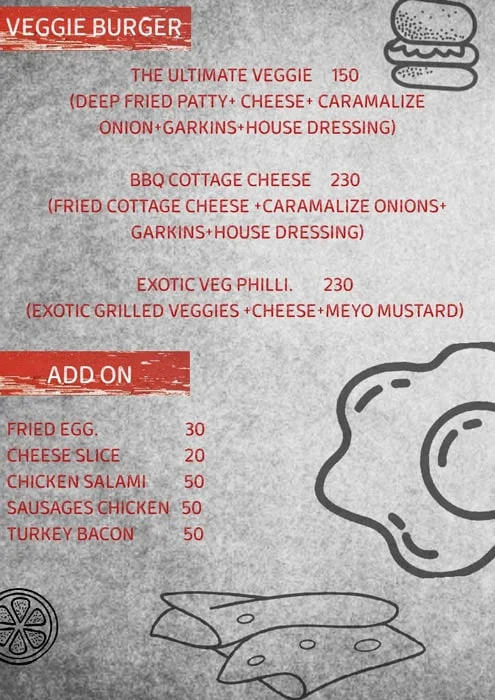 The Burger And Grille menu 