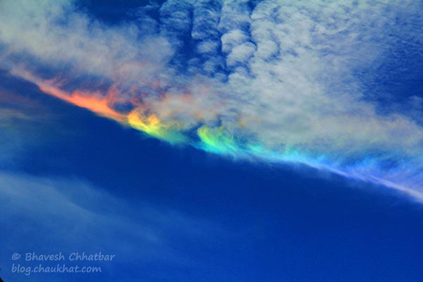 Circumhorizontal Arc, Circumhorizon Arc, Lower Symmetric 46° Plate Arc, Fire Rainbow