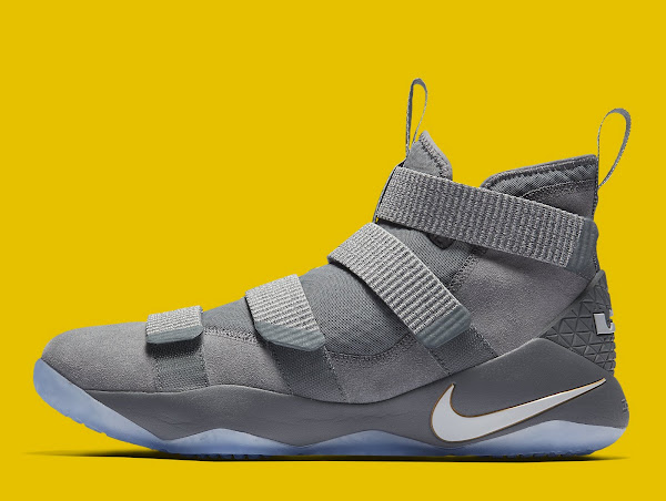 Available Now LeBron Soldier 11 Cool Grey With a Touch of Gold