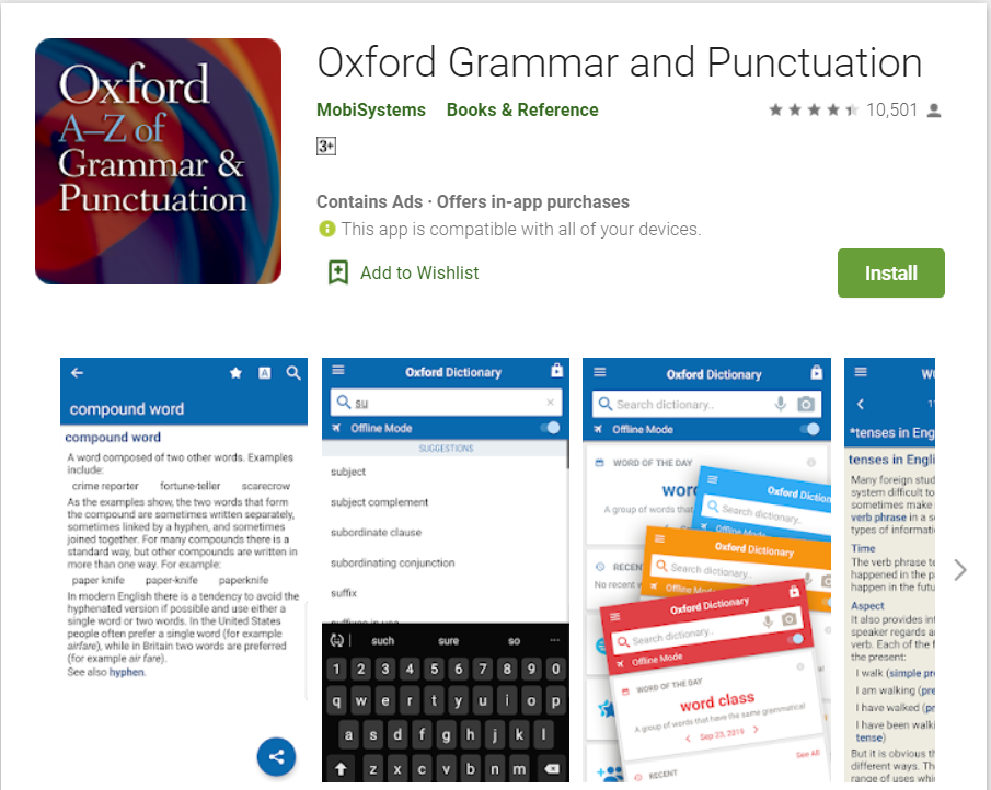 Oxford Grammer và Dấu chấm câu |  Các ứng dụng ngữ pháp hàng đầu dành cho Android vào năm 2020