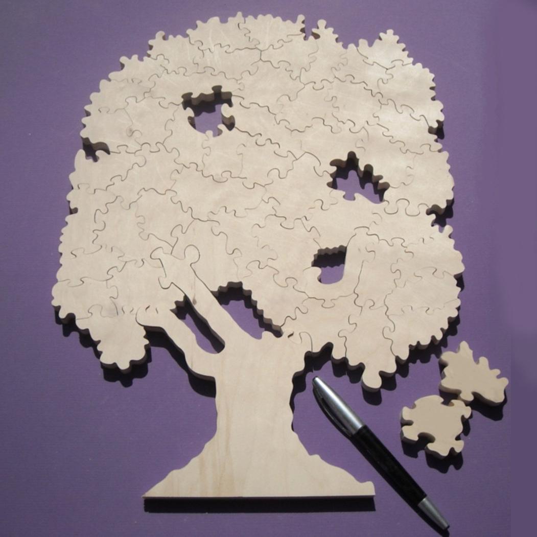 Tree Wedding Guest Book Puzzle