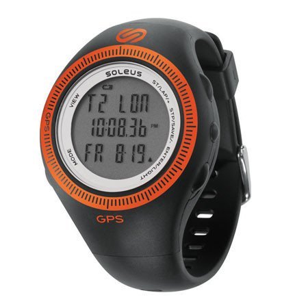 Soleus GPS 2.0 Running Watch, Black/Orange