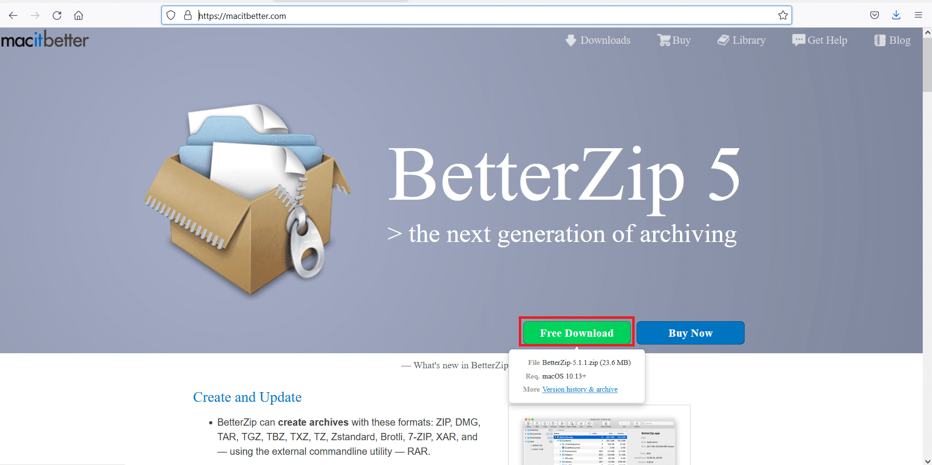 适用于 Mac 的更好的 Zip 5。