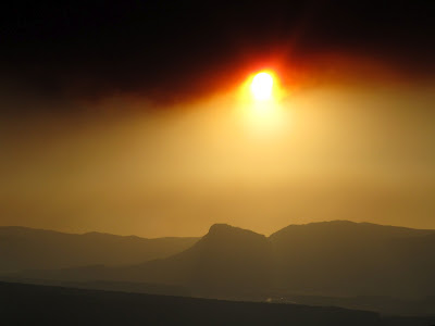 Smoke from the Seeley fire