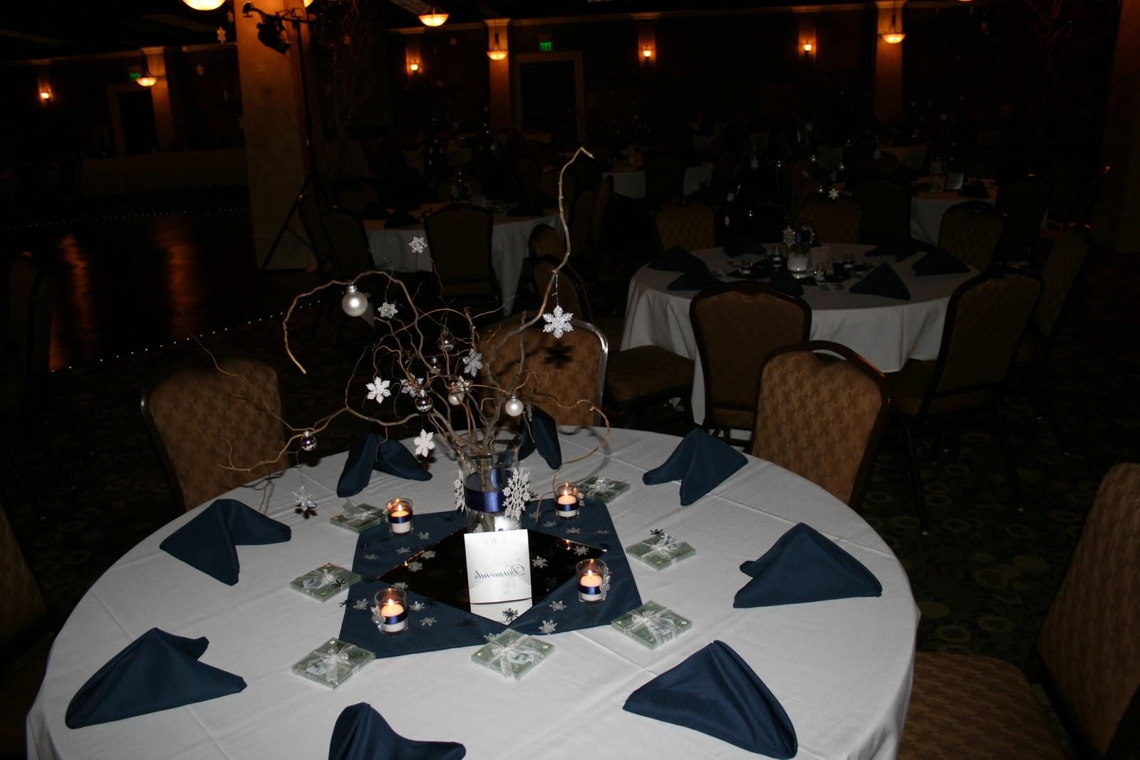 These centerpieces sat in