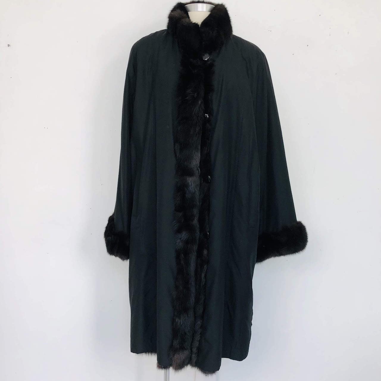 Sable Fur/Silk Reversible Coat