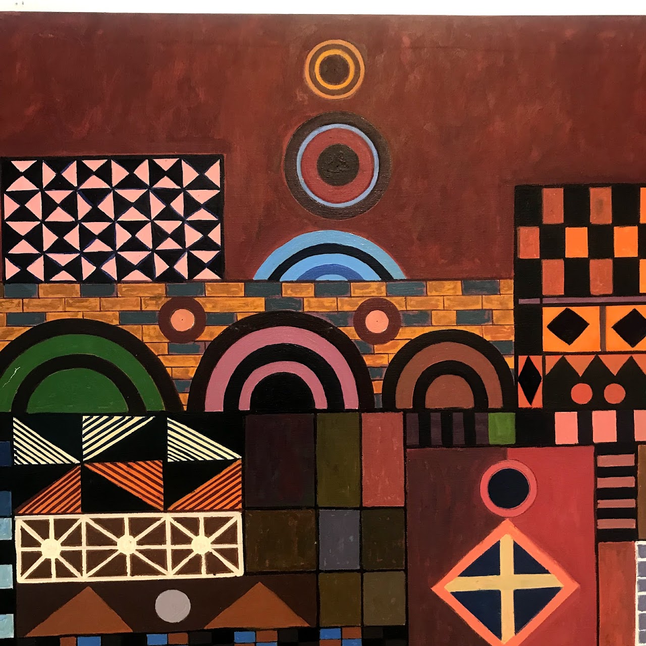 Martin Rosenthal Modernist Geometric Oil Painting