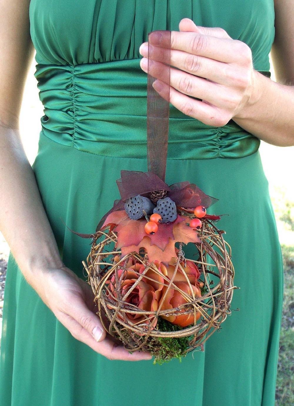 Rustic Fall Wedding Pomander 