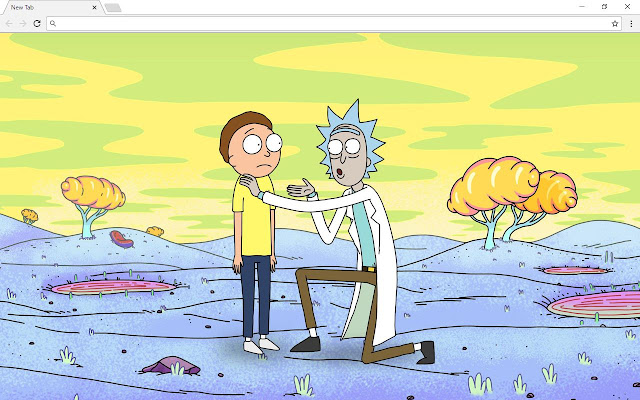 Rick En Morty Achtergrond & Nieuwe Tab