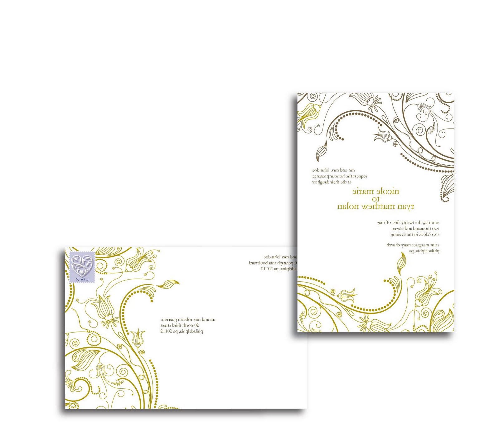 samples of wedding invitations