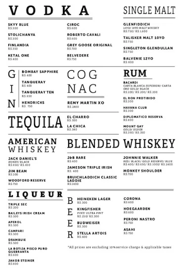 La Lola menu 