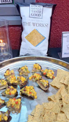 Grilled Portobello with Mango Salsa by Eastburn to accompany Food Should Taste Good The Works! Tortilla chips