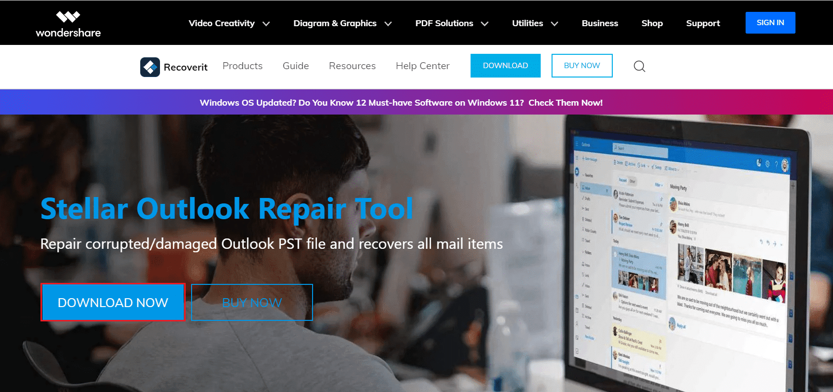 Stáhněte si aplikaci outlook pst repair tool