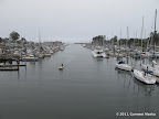 Santa Cruz Harbor seen from the bridge along East Cliff Drive