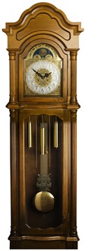 Antique-Harvest-Maple-Grandfather-Clock-in-Grandmother-Longcase