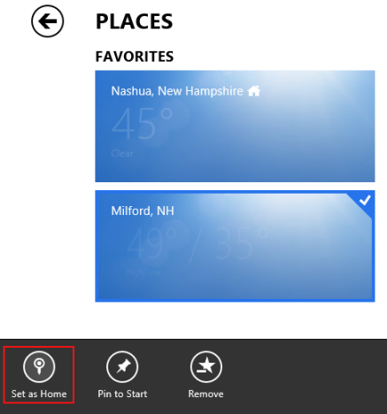 Windows 8, Windows 8.1, Weather App, พยากรณ์, ตำแหน่ง