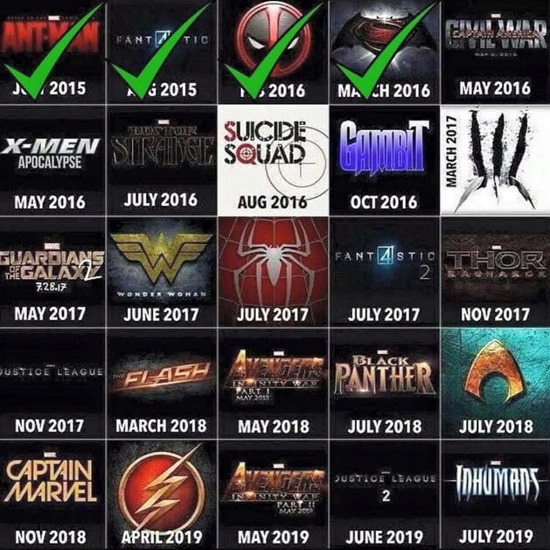 Upcoming Superhero Movies