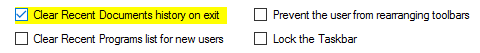 ClearRecentDocsOnExit