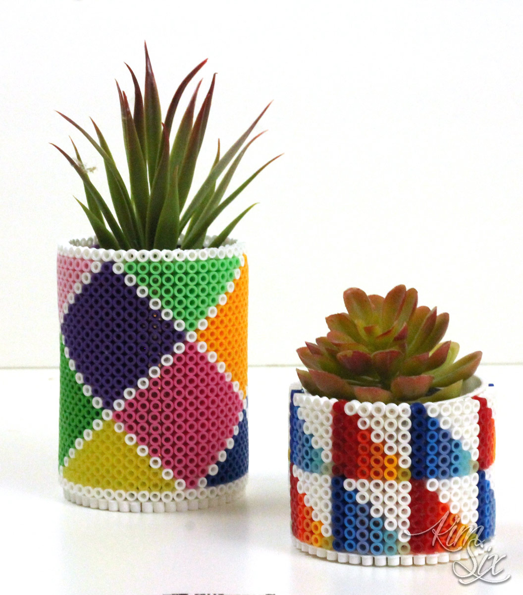 Succulent pearler bead flowerpots