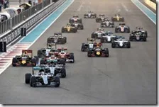 La partenza del gran premio di Abu Dhabi 2016