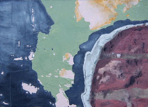 Fragment 04 2013 Oil on gesso panel. Artist Fiona Long