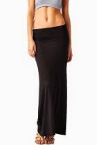 <br />82 Days Women'S Rayon Span Regular To Plus Basic Maxi Skirt - Solid