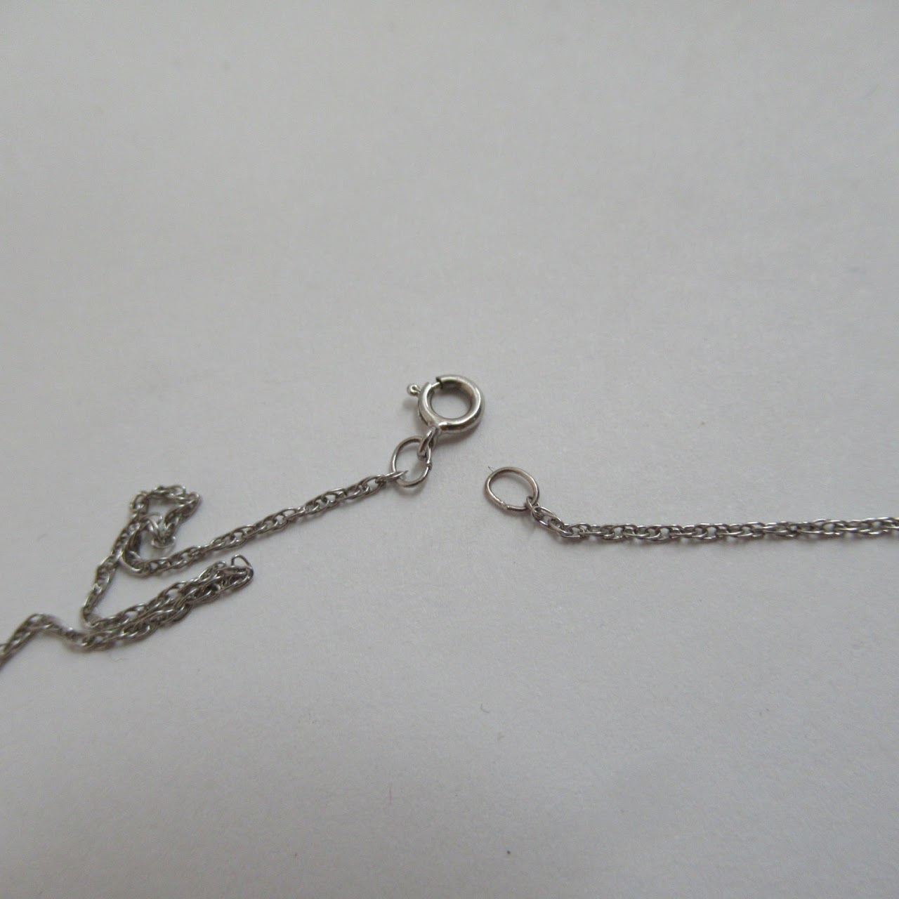 14K White Gold Chain Necklace