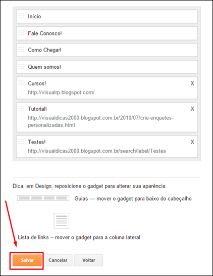 Como criar um menu simples na nova interface do Blogger (2015) - Visual Dicas