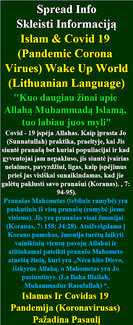 Islamas ir Covidas 19 Lithuanian Language Pandemija Koronavirusas Pažadina Pasaulį