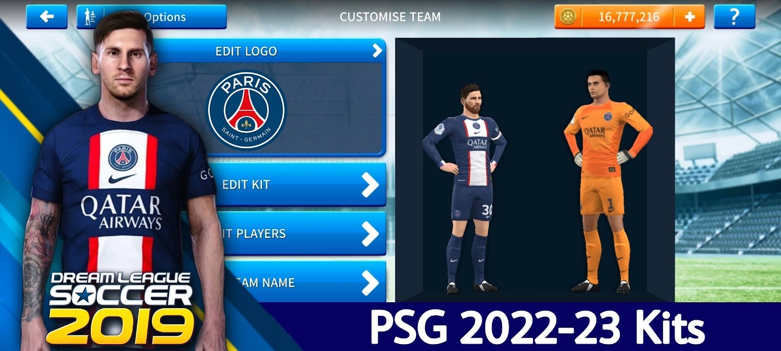 Paris SaintGermain (PSG) 202223 Kits  DLS 19