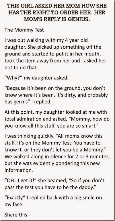 mommy test