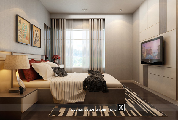 Thiết kế nội thất căn hộ chung cư số 4  W1 120m2, 3 phòng ngủ khu Central Sunrise City 21
