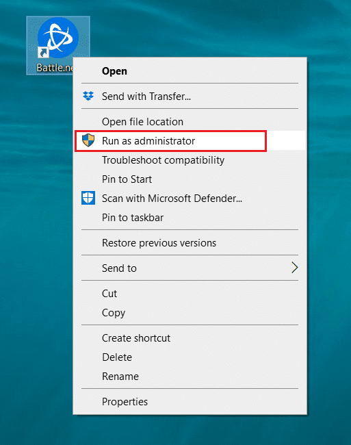 Option Exécuter en tant qu'administrateur.  Correction d'une autre installation en cours dans Windows 10