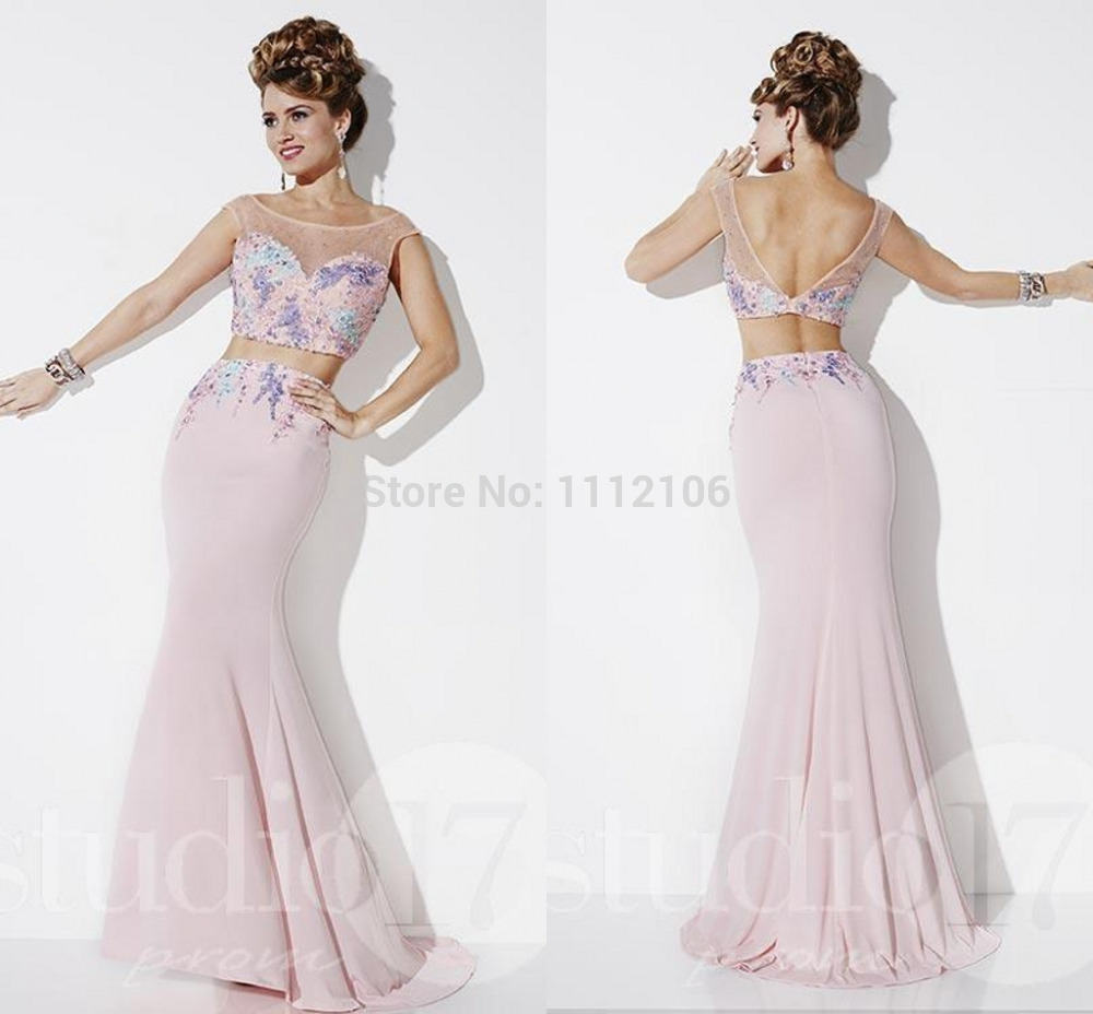 2 PIECE PROM DRESS - Kalsene Fede - 2 Piece Mermaid Prom Dresses 2015