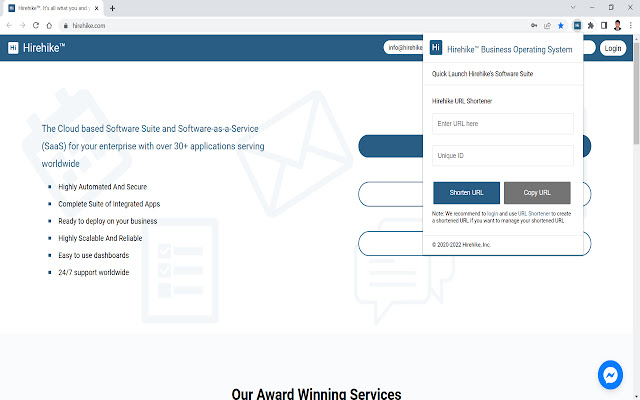 Hirehike Business Operating System chrome extension