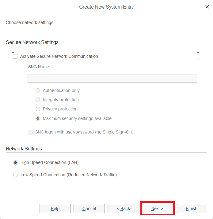 No cambie ninguna configuración predefinida y haga clic en Siguiente