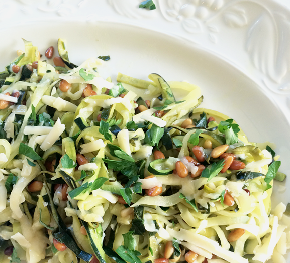 herb & garlic zucchini pasta